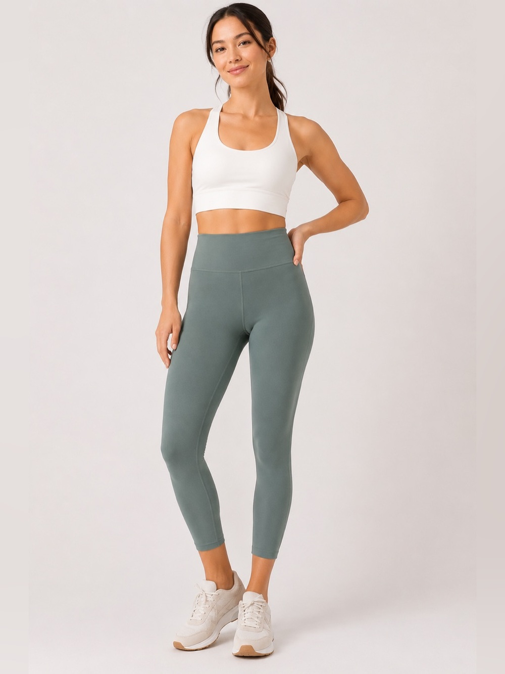 Athleta Elation Train 7/8 Tight Leggings Small Sage Green